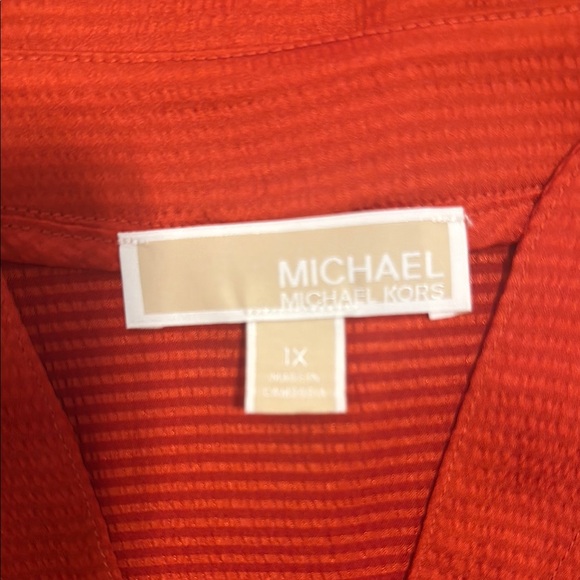 MICHAEL Michael Kors Red Long Sleeve Relaxed Blouse - Picture 4 of 7